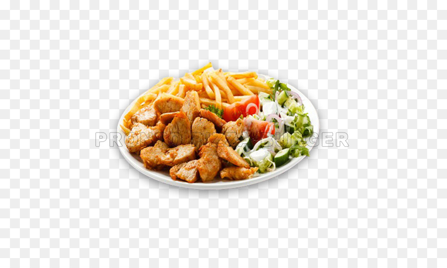 Frango E Batatas Fritas，Salada PNG