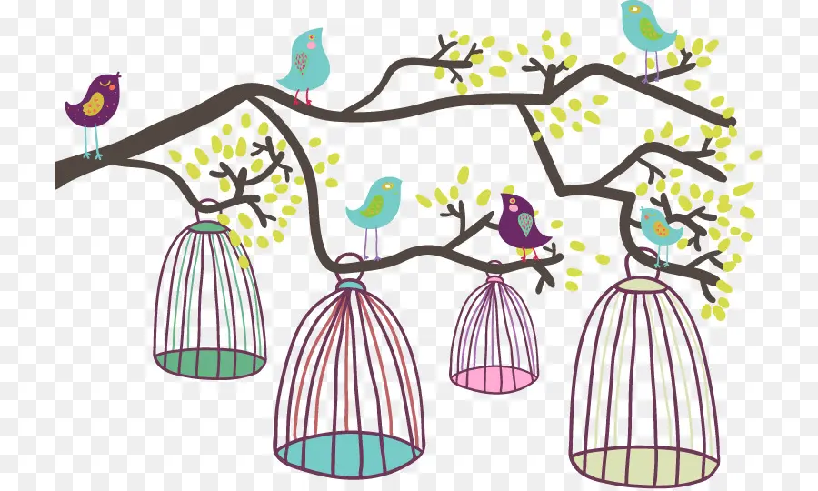 Aves，Birdcage PNG