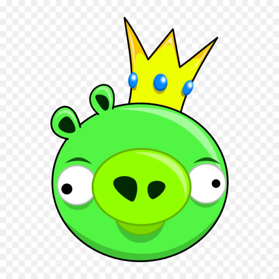 Porco Verde Com Coroa，Angry Birds PNG