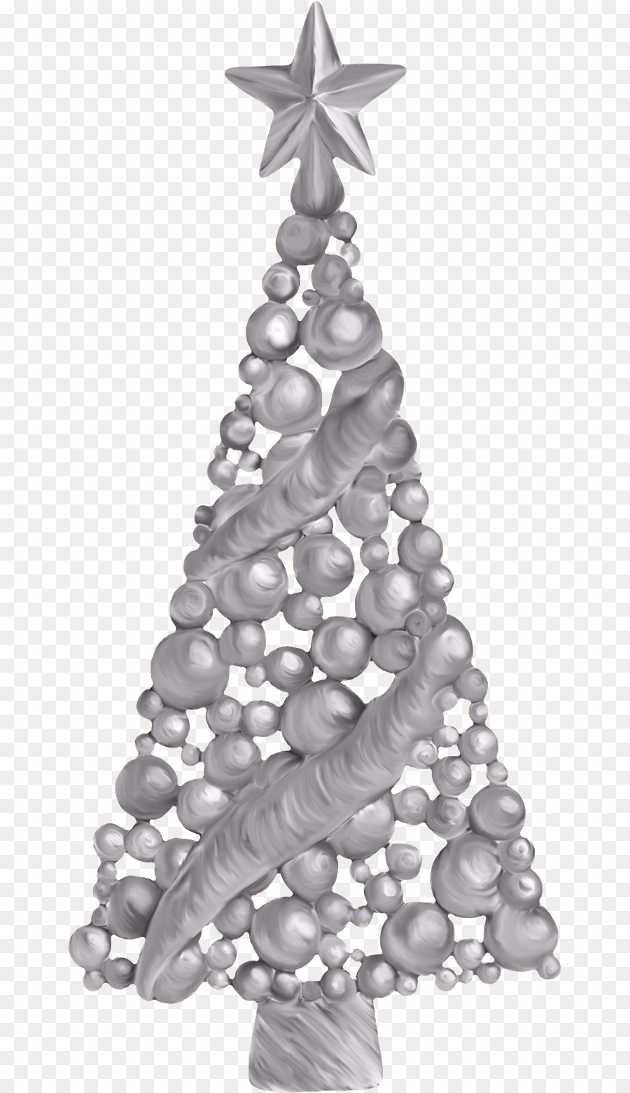 Árvore De Natal，Prata PNG