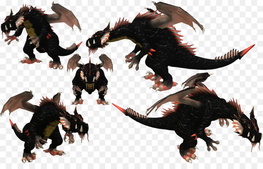 Dragão Negro，Fantasia PNG