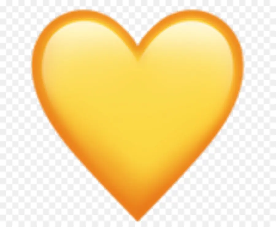 Coração，Amarelo PNG