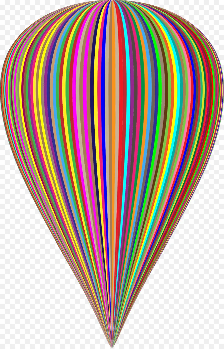 Balão Colorido，Listrado PNG