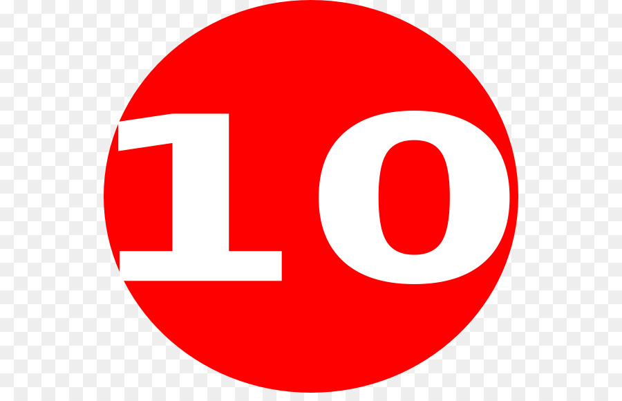 Número Vermelho 10，Dígito PNG