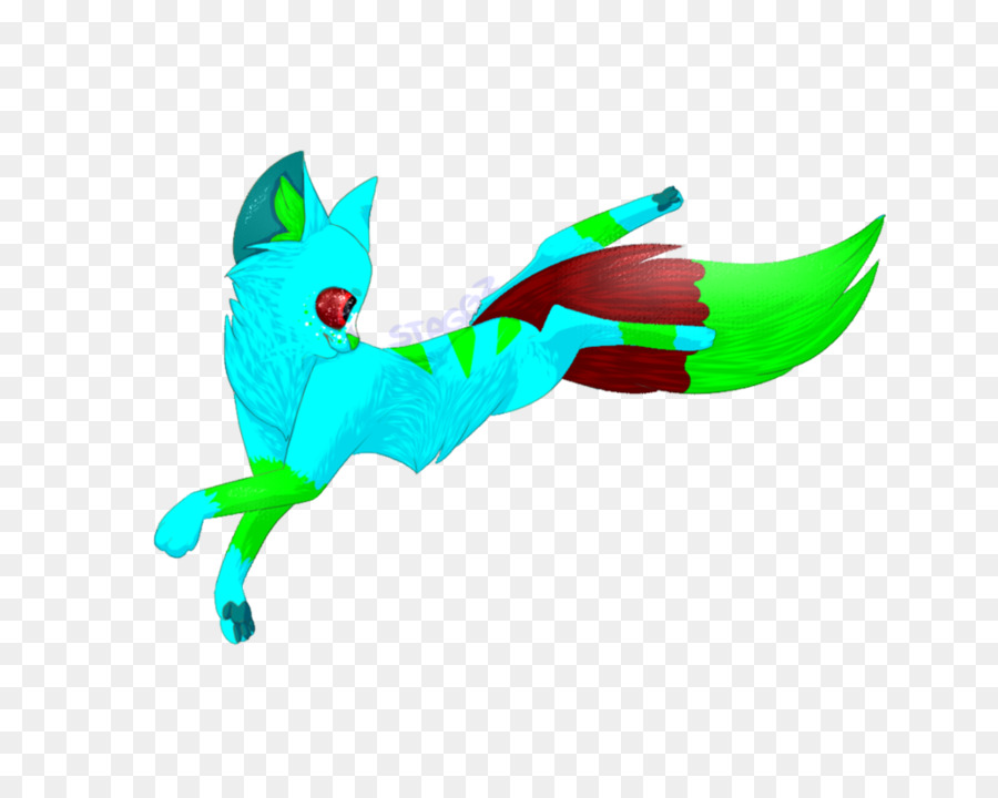 Raposa Colorida，Azul PNG