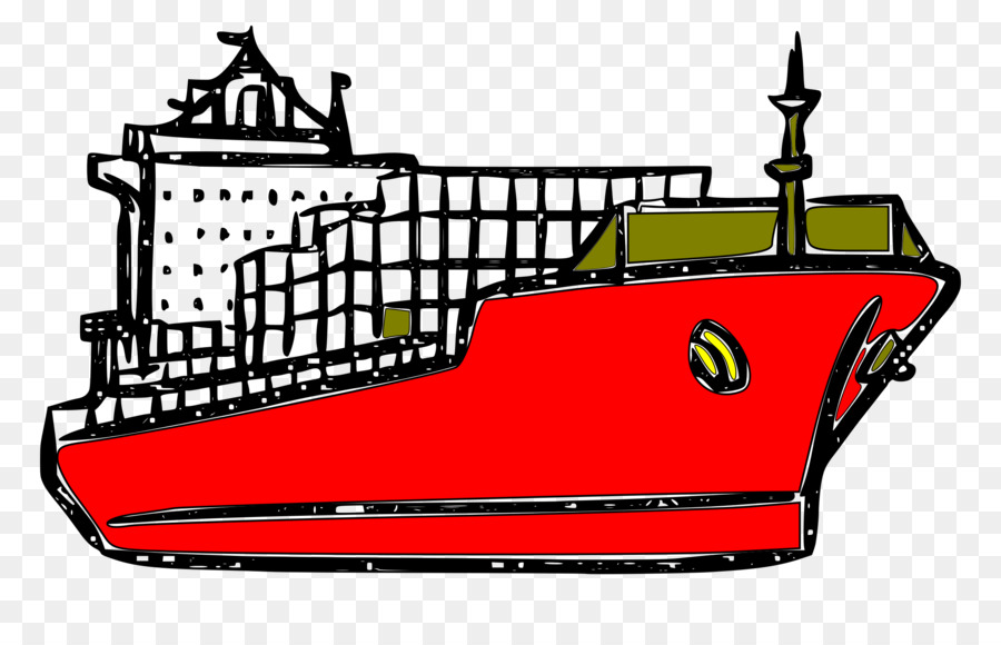 Navio De Carga，Vermelho PNG