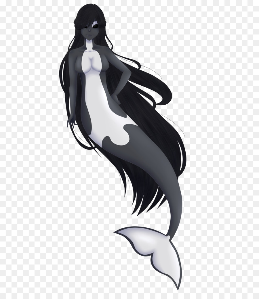 Sereia，Cabelo Preto PNG