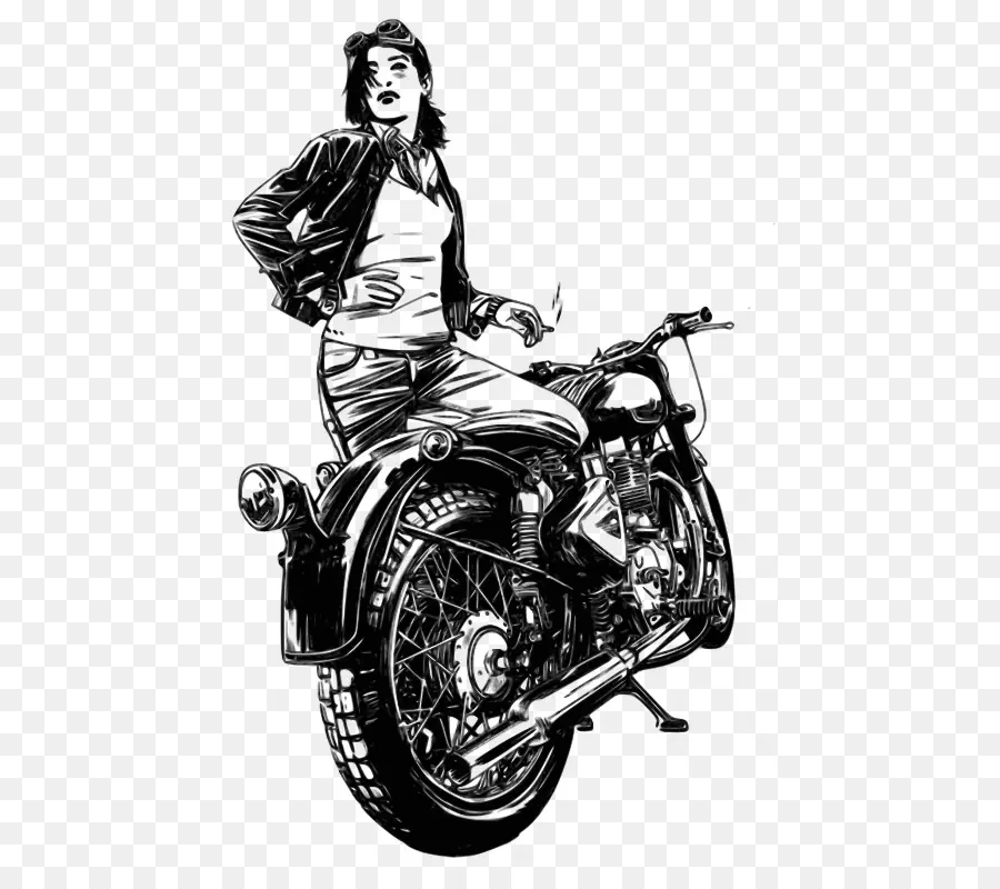 Mulher Na Motocicleta，Moto PNG