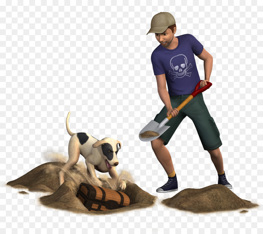 Homem E Cachorro Cavando，Pá PNG