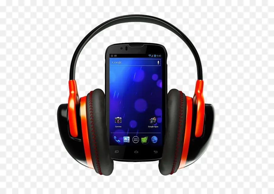 Smartphone Com Fones De Ouvido，Música PNG