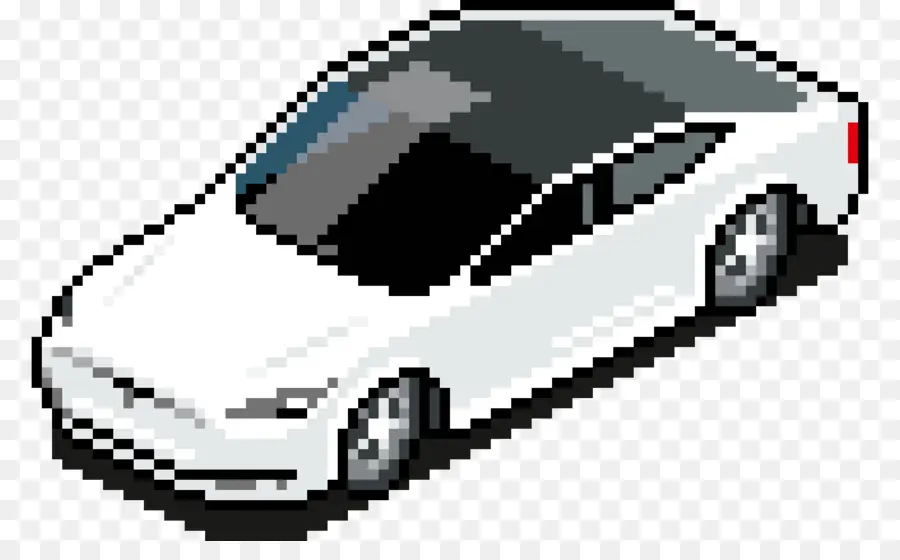 Carro Pixel，Branco PNG