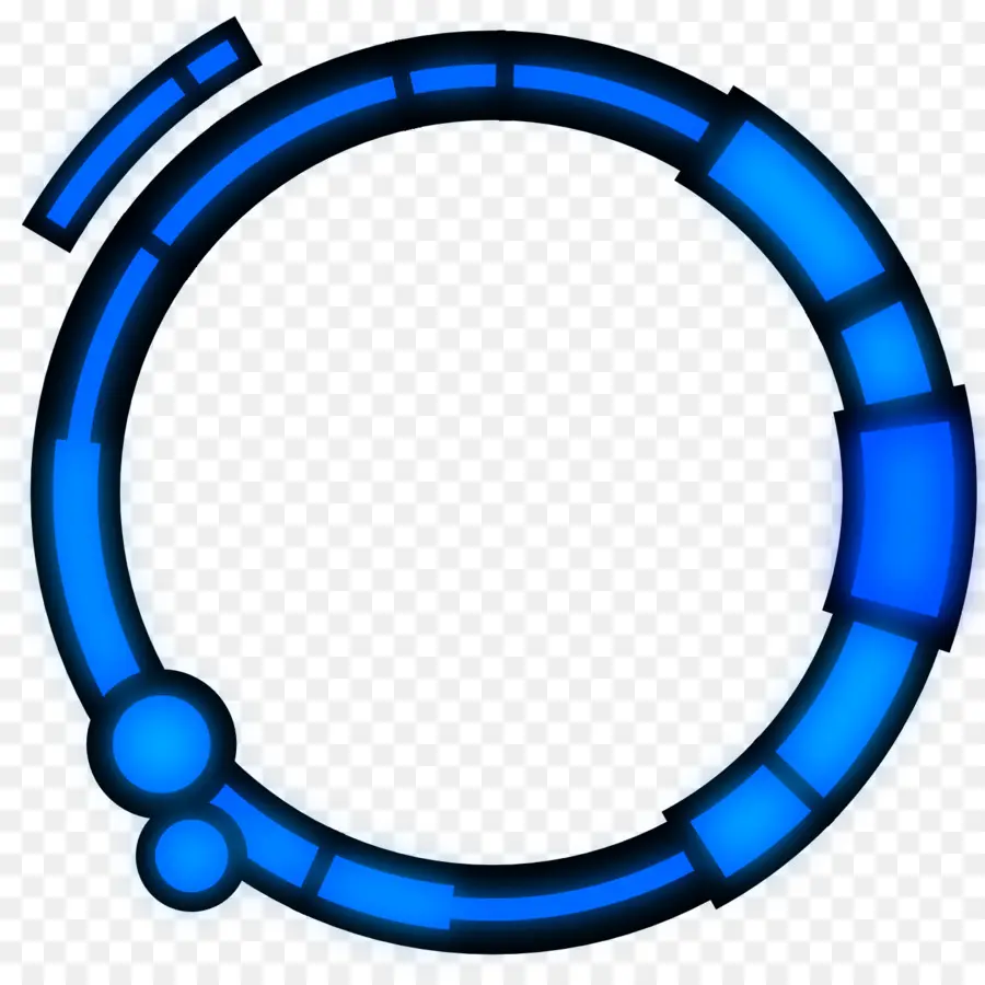 Moldura Circular Azul，Círculo PNG