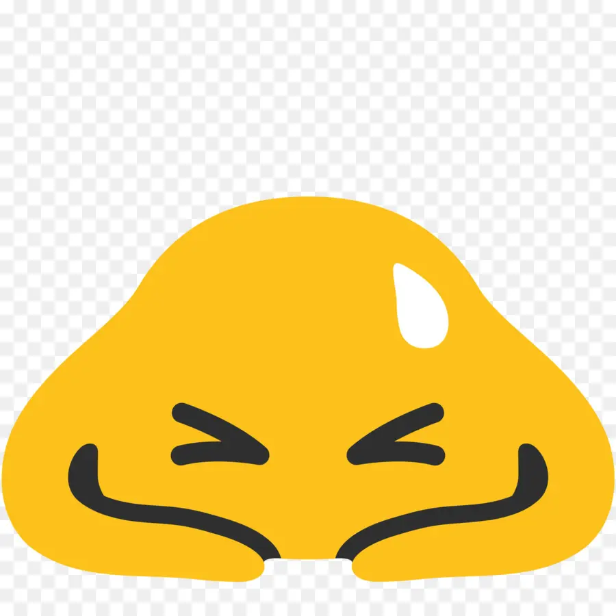 Emoji De Suor，Amarelo PNG