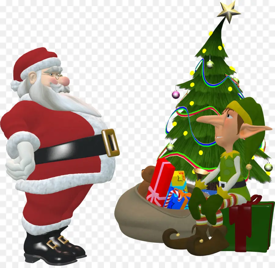 Papai Noel E Elfo，Papai Noel PNG