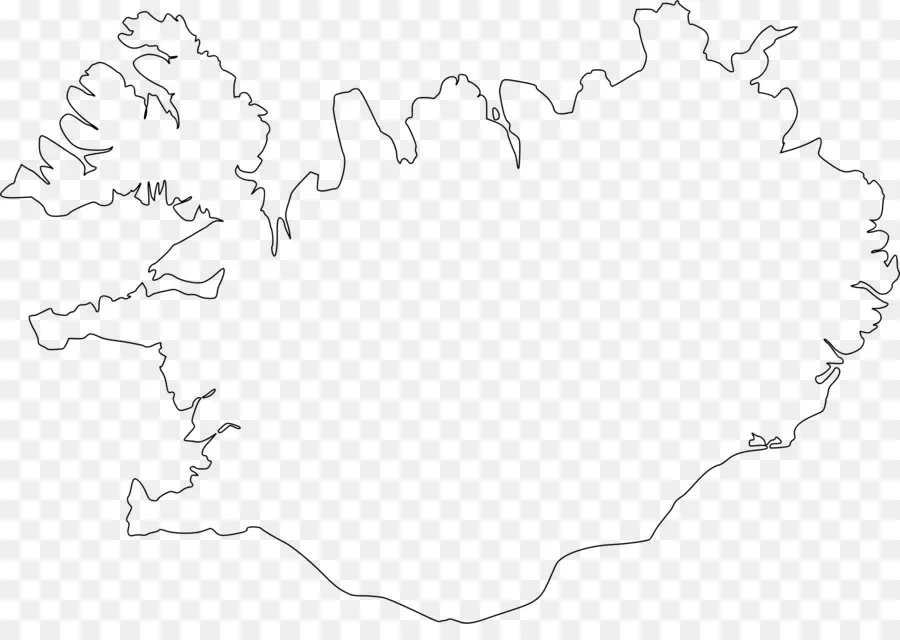 Islândia，Vetor Mapa PNG