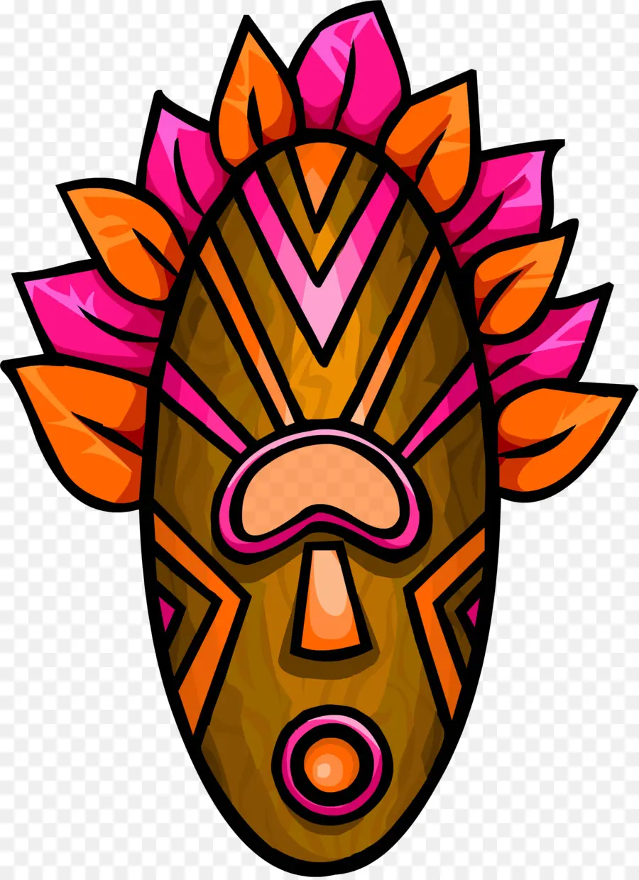 Máscara Tribal，Colorido PNG