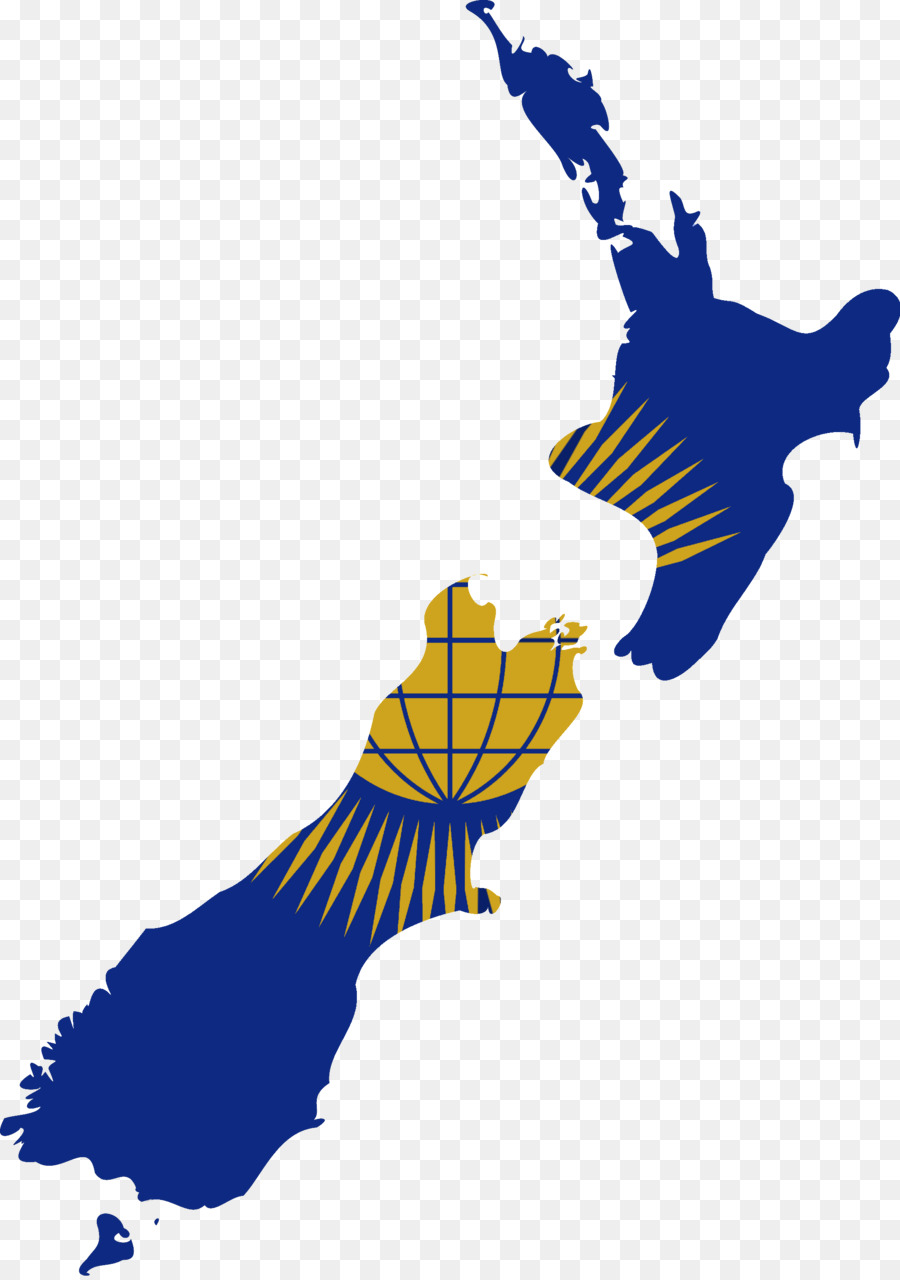 Nova Zelândia，Vetor Mapa PNG