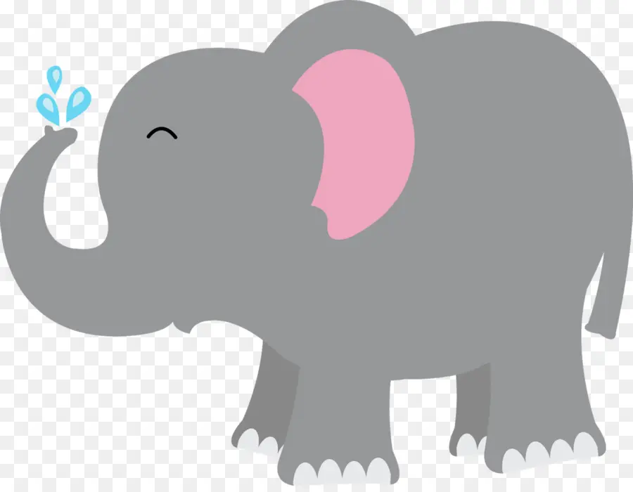 Elefante Azul，Bonitinho PNG