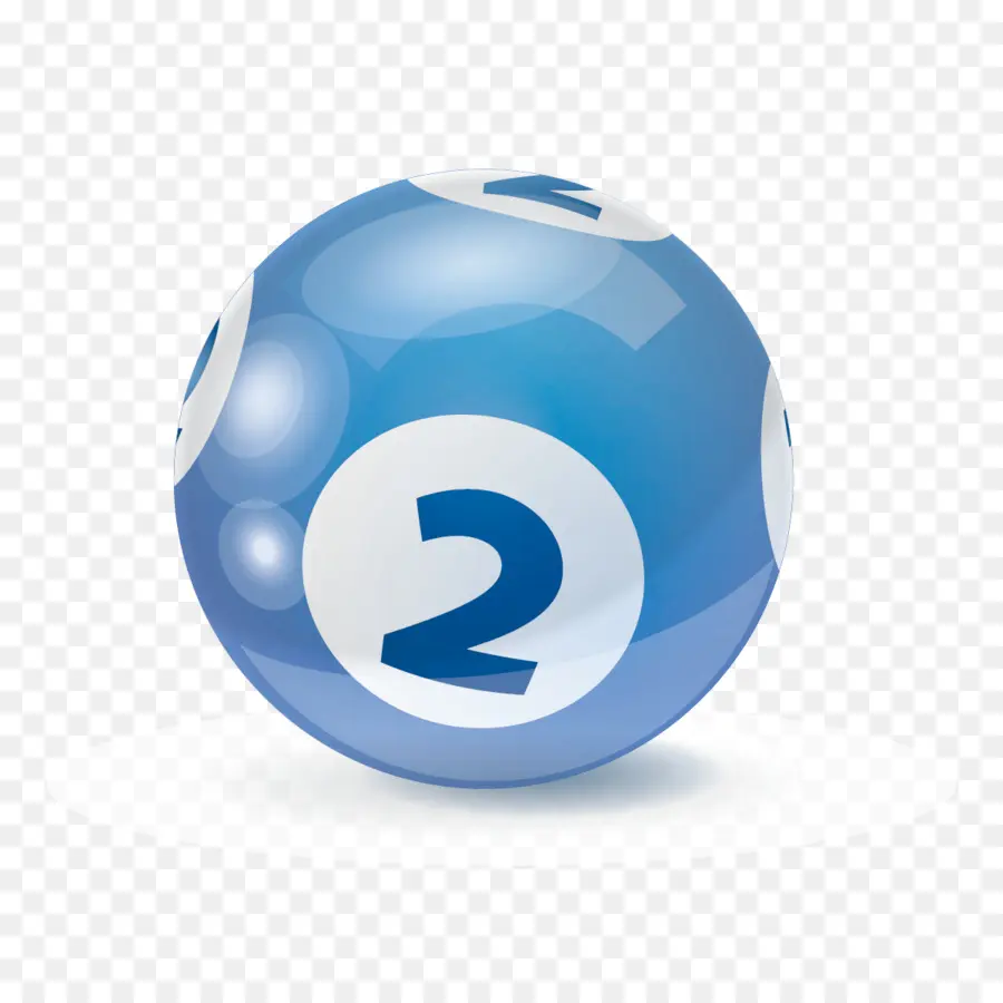 Bola Número 2，Azul PNG