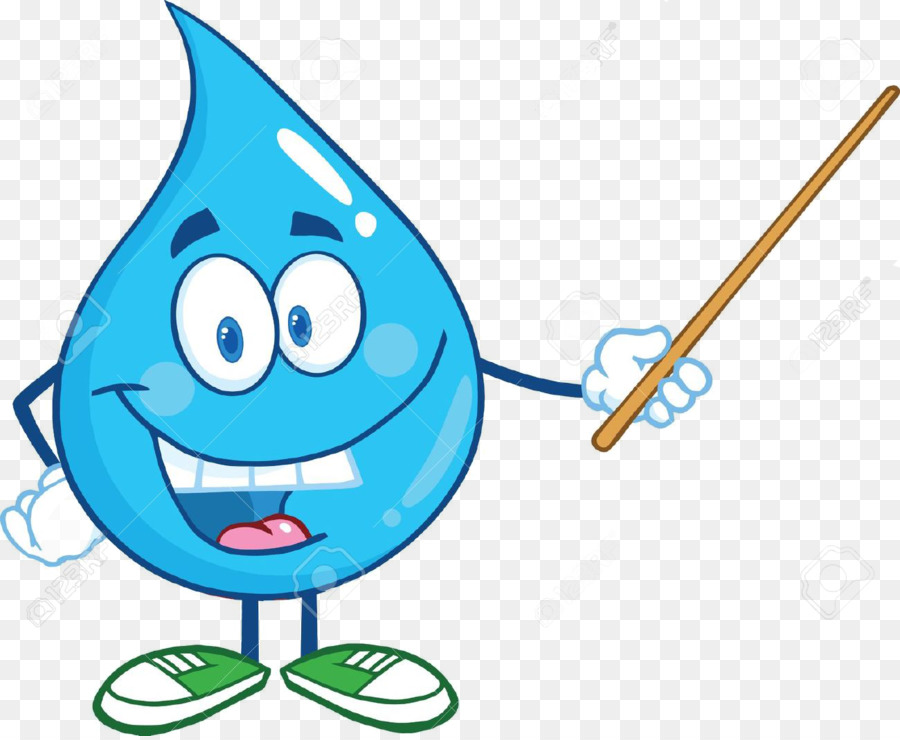 Gota De água Azul，Sorrindo PNG