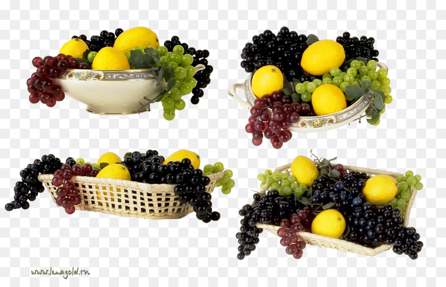 Cesta De Frutas，Uvas PNG