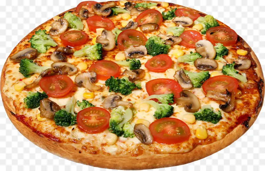 Pizza Vegetal，Comida PNG