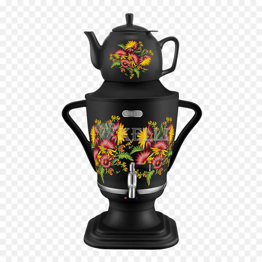 Samovar Negro，Bule De Chá PNG