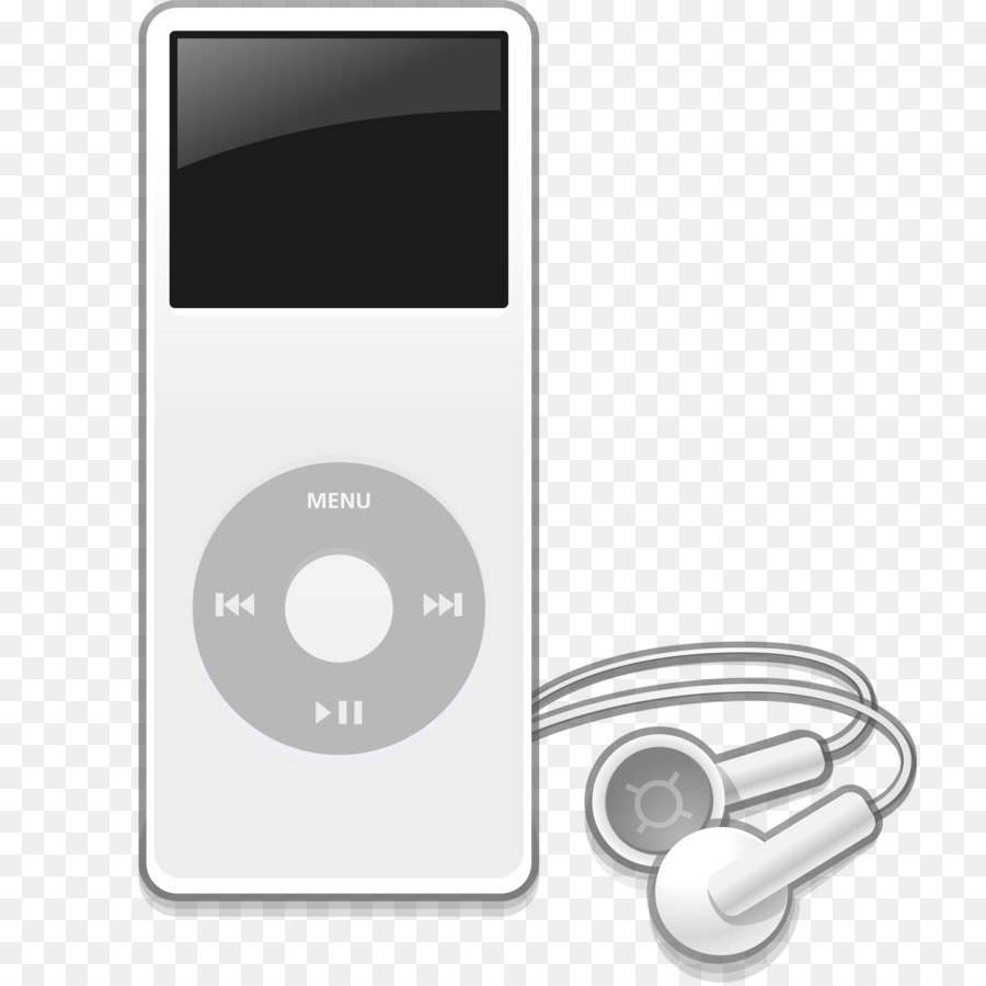 Leitor Mp3 Branco，Fones De Ouvido PNG