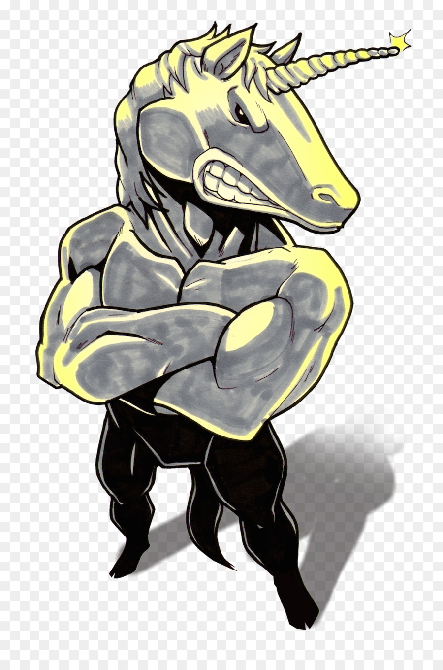 Unicórnio Muscular，Fantasia PNG