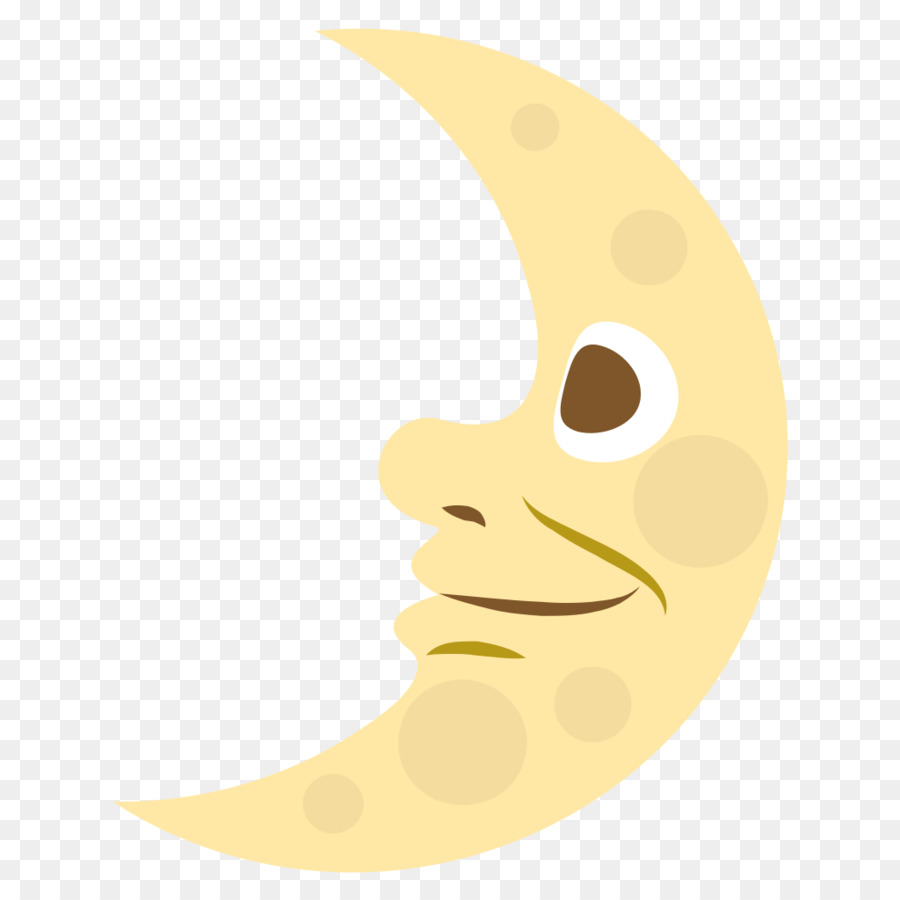 Lua Crescente，Amarelo PNG