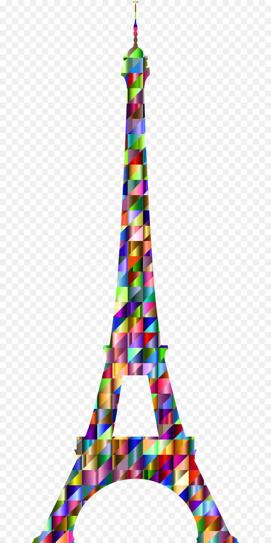 Torre Eiffel Colorida，Paris PNG