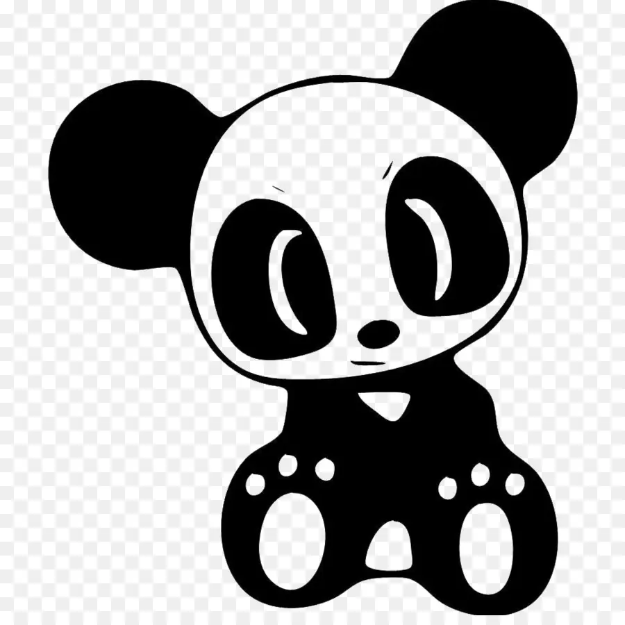 Panda，Preto E Branco PNG