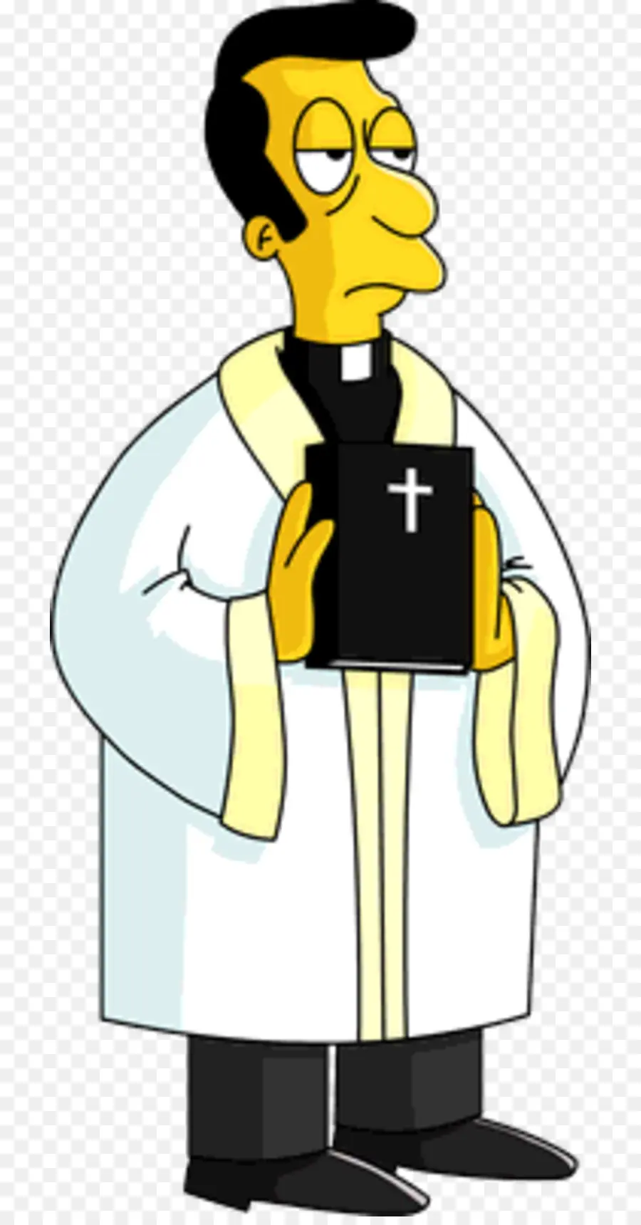 Padre Com Bíblia，Desenho Animado PNG