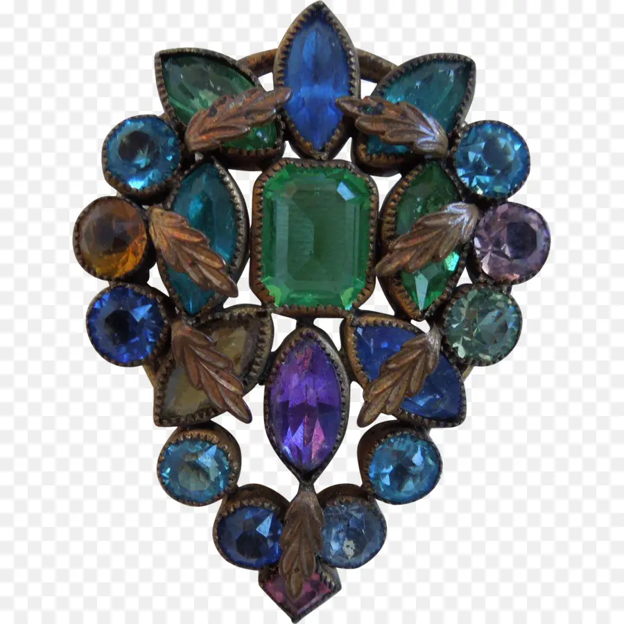 Broche De Pedras Preciosas Coloridas，Broche PNG