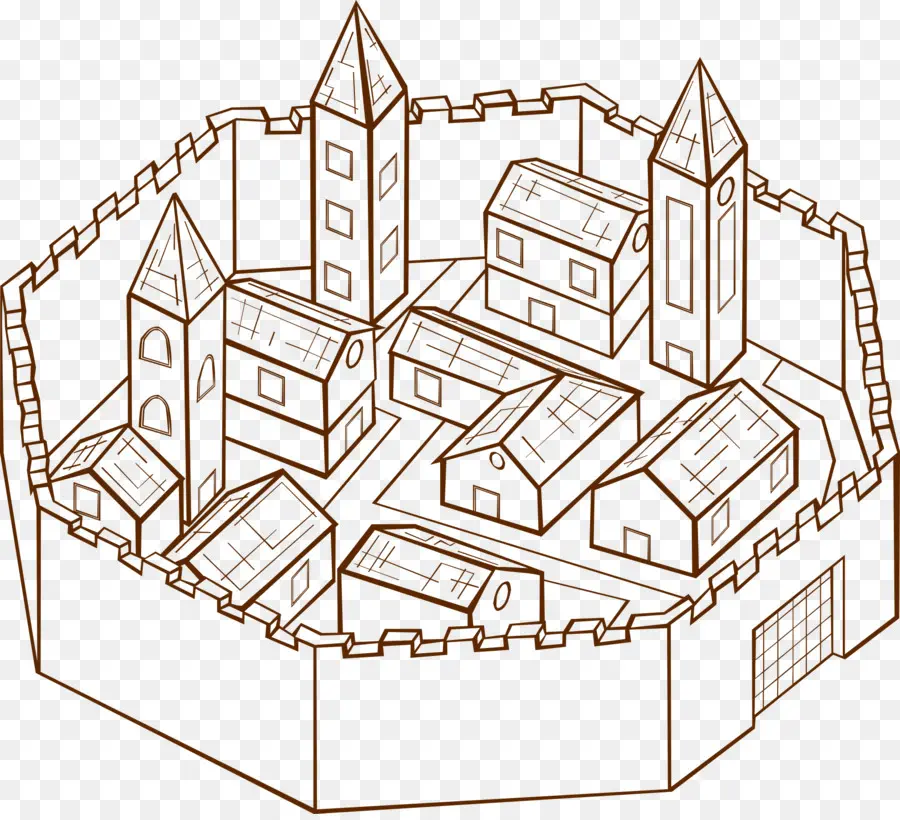 Castelo Medieval，Torres PNG