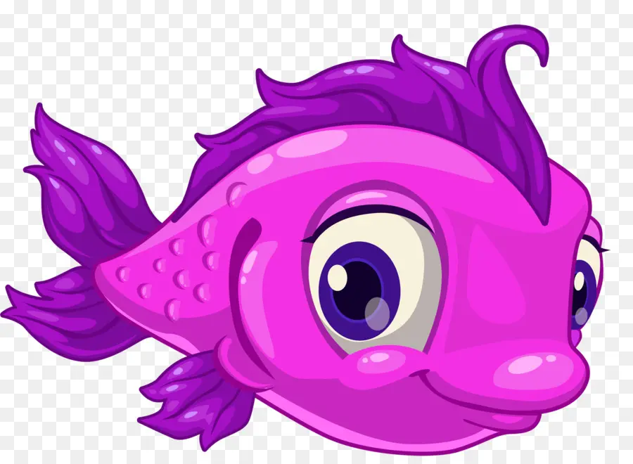 Peixe Roxo，Desenho Animado PNG