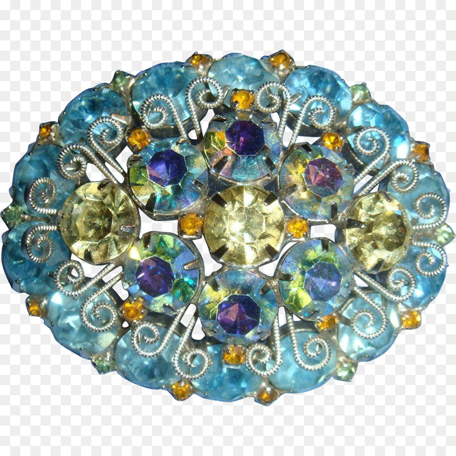 Broche Colorido，Gemas PNG