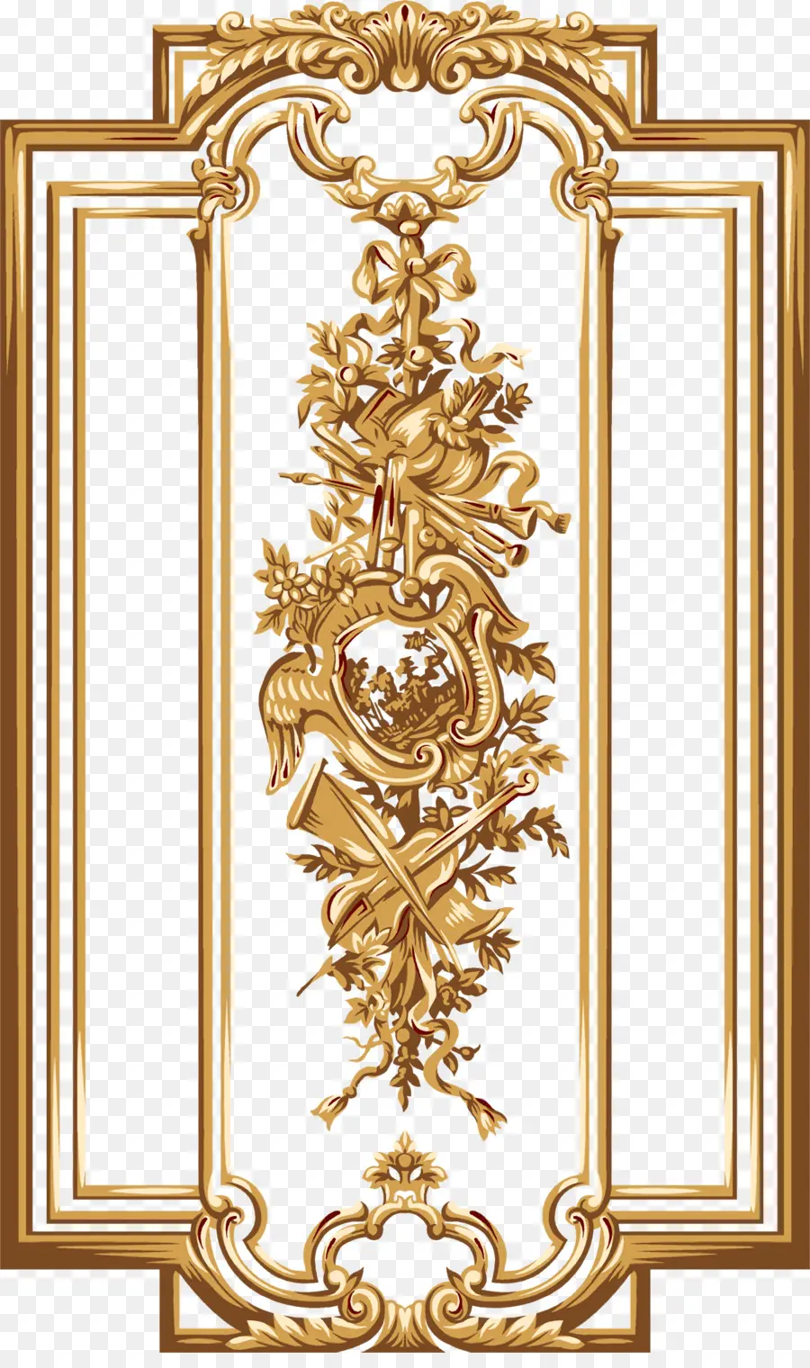 Design Ornamentado，Ouro PNG