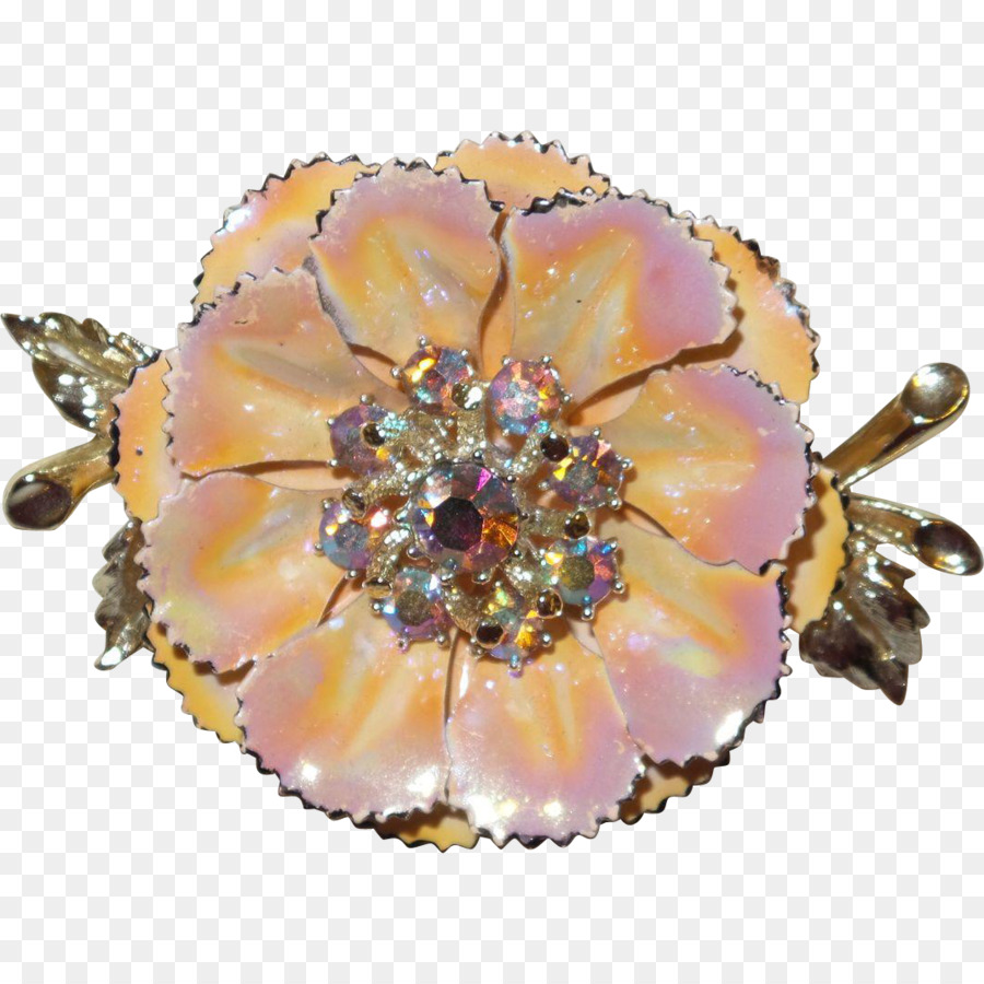 Broche De Flor Rosa，Ornamento PNG