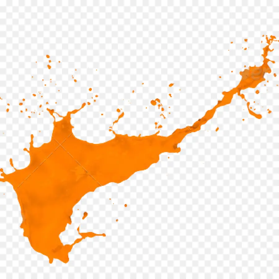 Respingo De Tinta Laranja，Respingos PNG