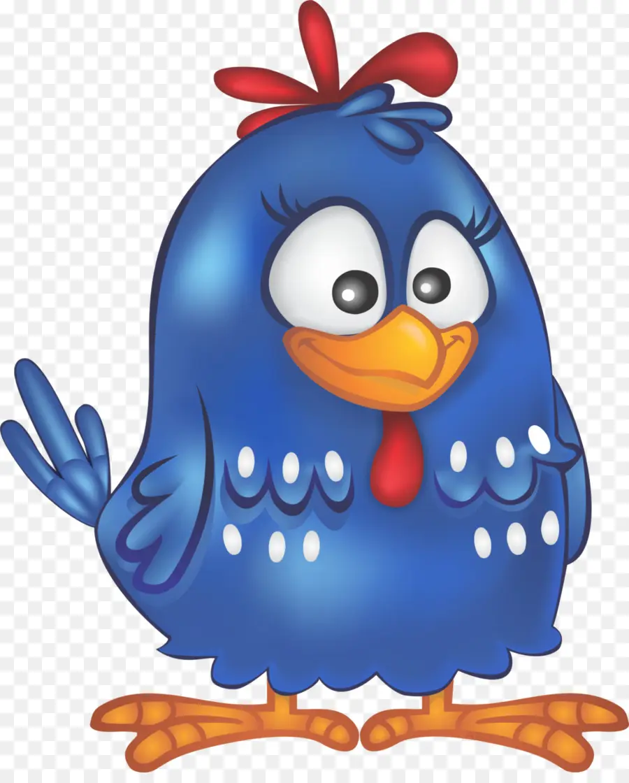 Frango Azul，Desenho Animado PNG