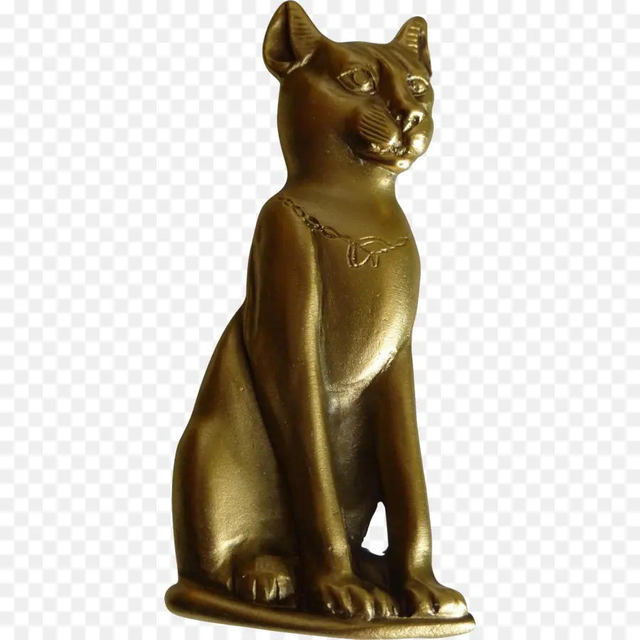 Estátua De Gato，Dourado PNG