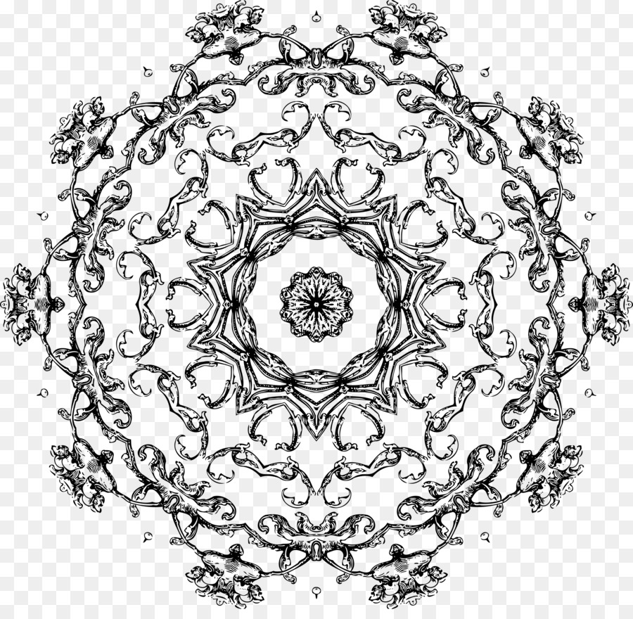 Mandala Negra，Padrão PNG