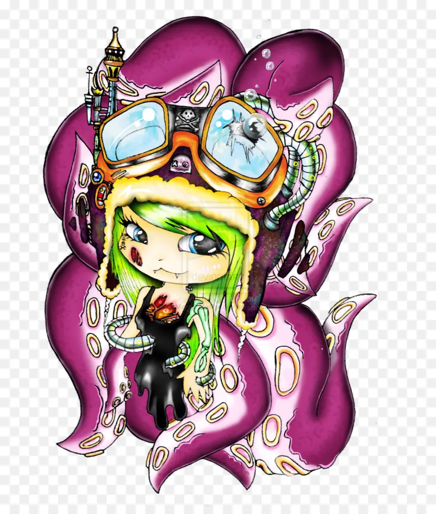 Garota Steampunk，Polvo PNG