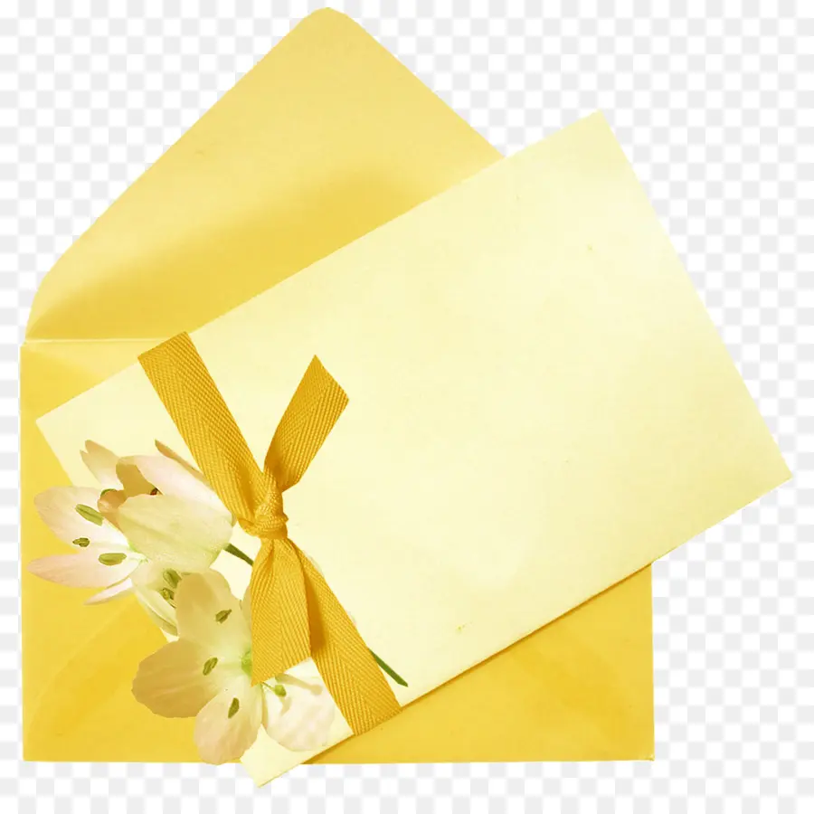 Envelope Amarelo，Carta PNG