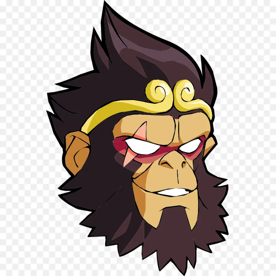 Cabeça De Macaco，Desenho Animado PNG