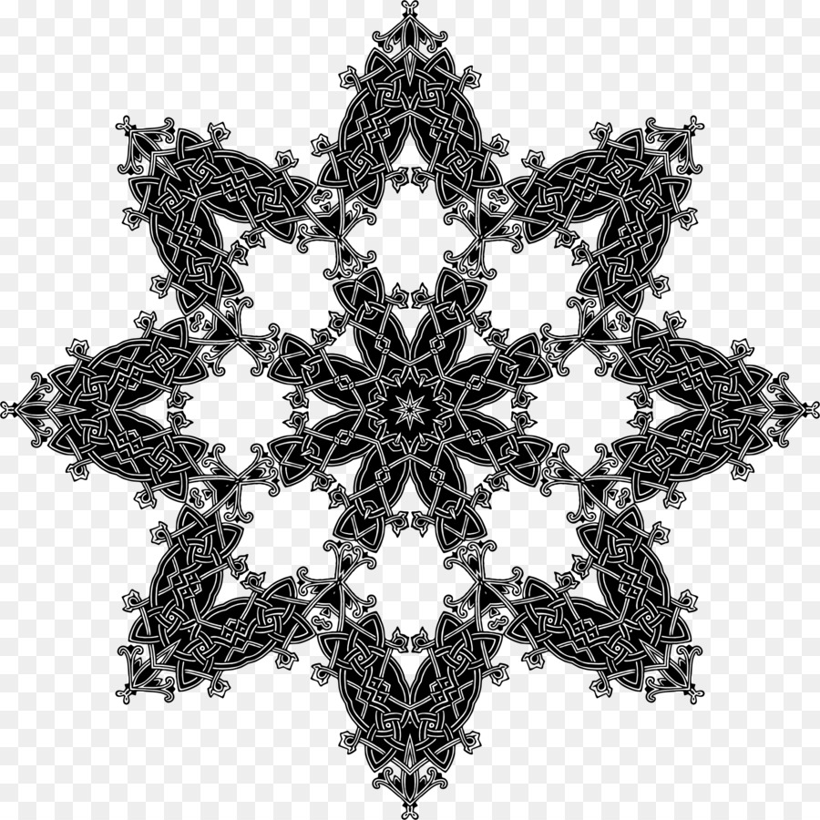 Mandala Preto E Branco，Padrão PNG