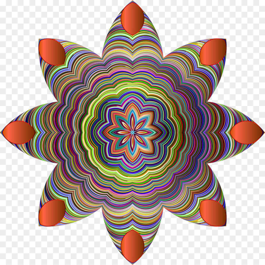 Mandala Colorida，Flor PNG