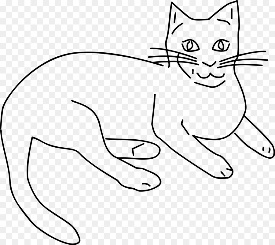 Gato，Arte De Linha PNG