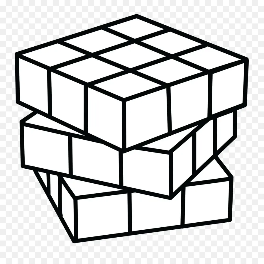 Livro De Colorir，O Cubo De Rubik PNG